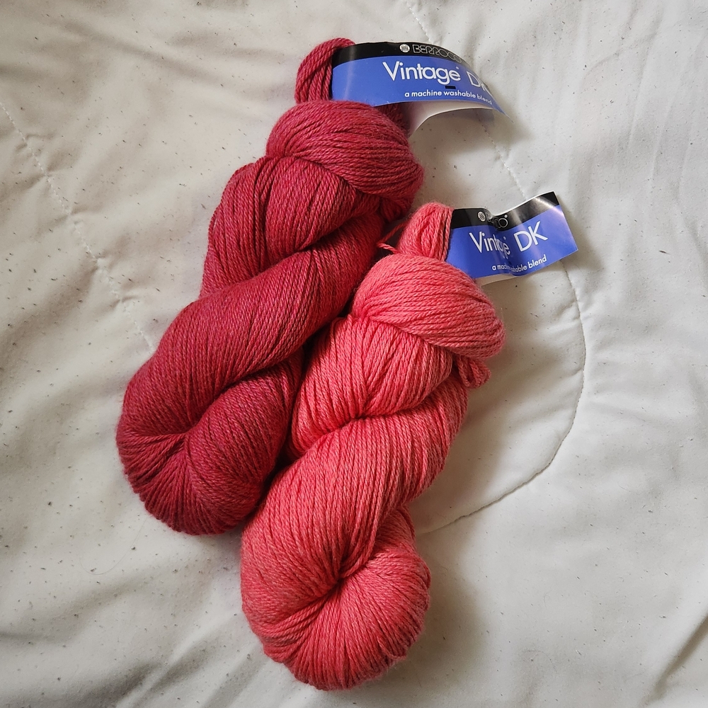 Vintage DK Pink Yarn Set